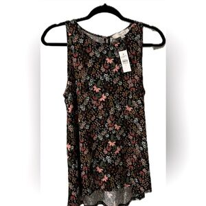 NWT LOFT sleeveless floral top women’s size S